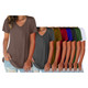 Women's Ultra-Soft Cotton V-Neck T-Shirt (5-Pack) product