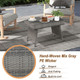 Folding PE Rattan Side Coffee Table Patio Garden Furniture product