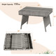 Folding PE Rattan Side Coffee Table Patio Garden Furniture product