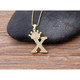 A-Z Alphabet Initial Crown Pendant Necklace product