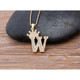 A-Z Alphabet Initial Crown Pendant Necklace product