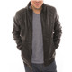 Men’s Bomber Fleece-Lined Faux Leather Jacket product