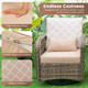 3-Piece Patio Wicker Swivel Rocker Set product