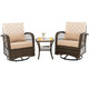 3-Piece Patio Wicker Swivel Rocker Set product