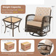 3-Piece Patio Wicker Swivel Rocker Set product