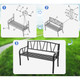 50-Inch Outdoor Patio Garden Bench Metal Frame with Ergonomic Armrest product