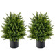 Goplus® 22'' Artificial Cedar Topiary Ball Tree (2-Pack) product