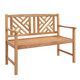 2-Person Acacia Wood Outdoor Slatted Bench product