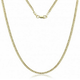 14K Solid Yellow Gold 2.4mm Cuban Chain Necklace product