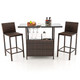 3-Piece Patio Wicker Bar Set product