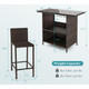 3-Piece Patio Wicker Bar Set product