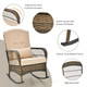 3-Piece Outdoor Hand-Woven PE Rattan Conversation Set with Tempered Glass Table product
