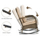 3-Piece Outdoor Hand-Woven PE Rattan Conversation Set with Tempered Glass Table product