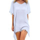 Women's Chiffon Beach Swim Cover-up with Tassels product