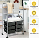 6-Drawer Rolling Storage Cart with Hanging Bar product