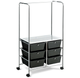 6-Drawer Rolling Storage Cart with Hanging Bar product