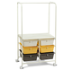 6-Drawer Rolling Storage Cart with Hanging Bar product