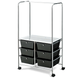 6-Drawer Rolling Storage Cart with Hanging Bar product