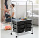 6-Drawer Rolling Storage Cart with Hanging Bar product