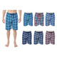 Men's Soft Plaid Sleep Lounge Pajama Shorts (3- or 4-Pack) product