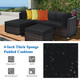 5-Piece Patio Sectional Rattan Furniture Set with Ottoman Table product