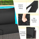 2-Piece Patio Rattan Armless Sofa Sectional Furniture Set product