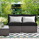 2-Piece Patio Rattan Armless Sofa Sectional Furniture Set product