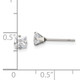 Stainless Steel Polished 4mm Square CZ Stud Post Earrings product