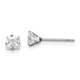 Stainless Steel Polished 4mm Square CZ Stud Post Earrings product