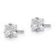 Stainless Steel Polished 4mm Square CZ Stud Post Earrings product