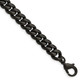 Stainless Steel Brushed Black IP-plated 10mm Curb 8.5in Bracelet product
