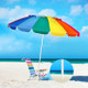 8-Foot Portable Beach Umbrella with Sand Anchor and Tilt Mechanism product