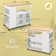 Kitchen Island Trolley Cart on Wheels with Storage, Open Shelves, and Drawer product