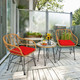 3-Piece Patio Rattan Bistro Set with Cushions product