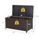 50-Gallon Outdoor Wicker Storage Box with Zippered Liner & Wheels product