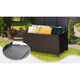 50-Gallon Outdoor Wicker Storage Box with Zippered Liner & Wheels product