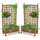 50-Inch Wood Planter Box with Trellis product
