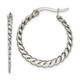 Stainless Steel Textured Hoop Earrings product