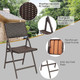 Folding Patio Rattan Portable Dining Chairs (Set of 4) product