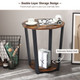 2-Tier Round End Tables with Storage Shelves & Metal Frames (Set of 2) product