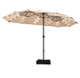 15-Foot Solar LED Double Patio Umbrella with Crank product