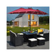 15-Foot Solar LED Double Patio Umbrella with Crank product