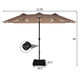 15-Foot Solar LED Double Patio Umbrella with Crank product