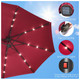 15-Foot Solar LED Double Patio Umbrella with Crank product