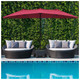 15-Foot Solar LED Double Patio Umbrella with Crank product