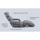 6-Position Adjustable Floor Chair with Adjustable Armrests & Footrest product