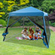 10 x 10-Foot Pop-up Canopy with Mesh Sidewalls & Roller Bag product