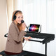 61-Key Electronic Keyboard Piano with Lighted Keys and Bench product