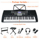 61-Key Electronic Keyboard Piano with Lighted Keys and Bench product