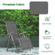 Outdoor Folding Lounge Chair with 7 Adjustable Backrest & Footrest Positions product